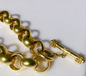 Elizabeth Locke 19 kt Gold Rolo Link Necklace